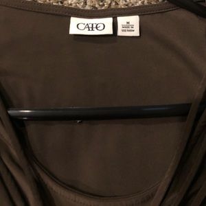 💥 3/$10!!! Brown Cato Tank Blouse Size Medium